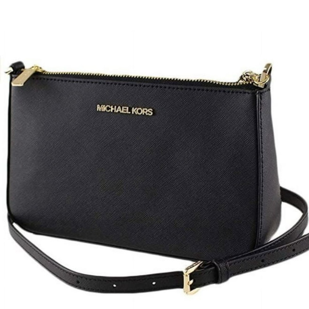 Michael Kors Black and Gold Crossbody Bag